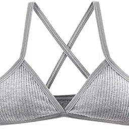 purple secret Cotton Bralette for Women with Plunging Neck and Crossed Back Straps (Pack of 1) Free Size Non Padded Women Bralette, Sexy Bikini Top-picture-24