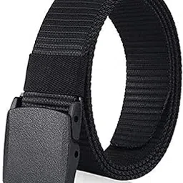 jet stream Nylon Belt, nylon fabric belt, unisex nylon belt, Hole free plastic flap buckle Canvas Waist Belt (pack of 1)-picture-52