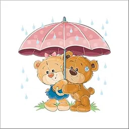 generic Divine Studio Cute Teddy Bears Wall Sticker Door,Window, Design Decal Standar Door,Window, Design Decal Standar 60 cm x 58 cm-picture-30