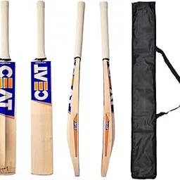 CEAT Kashmiri Willow Cricket Bat Hard Pressed Shaped for Superb Stroke Full Size Light Wait with Bat Cover-picture-33