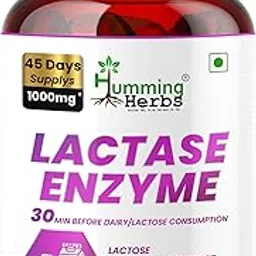 Humming Herbs Lactase Enzyme 1000 mg – β-Galactosidase with 5,000 FCC Units Activity – 90 Vegan Capsules, 45-Day Pack-image-44