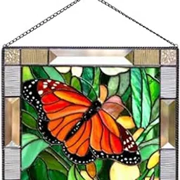 TOG Stained Glass Rectangle Window Panel Suncatcher Wall Decor Butterfly'|Home & Garden| Home Decor| Suncatchers & Mobiles'-picture-17