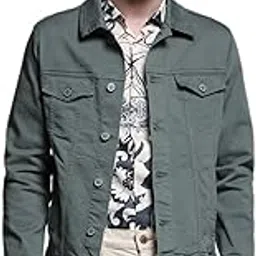 jack & jones Spread Collar Cotton Washed Denim Jacket-picture-56