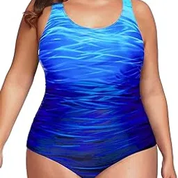 daci Women Plus Size One Piece Swimsuit Backless Tummy Control Ruched Bathing Suit-picture-37