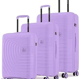 nasher miles Boston Hard-Sided Polypropylene Luggage Set of 3 | 55cm, 65cm & 75cm | 8 Wheels Double Spinner Small, Medium & Large Trolley Bag for Travel | Suitcase (Purple)-picture-10