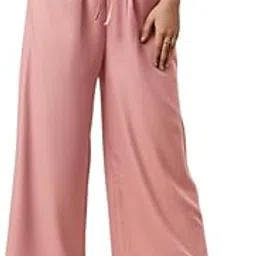 Super Soft Viscose Rayon Flared Palazzo Pant for Women Relaxed Fit Trendy Wide Leg Straight Palazzo Pant Casual Ethnic Wear-image-99