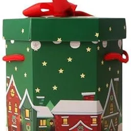 JAZZY PEARLS® 6xChristmas Gift Box Candy Container for New Year Holiday Christmas Decoration Christmas Cottage | 1 Xmas Candy Box(6 Pack)-image-3