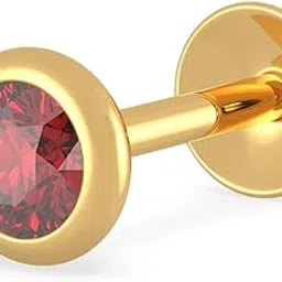 malabar gold & diamonds Yellow Gold Nose Pin for Women 22 k | 22k BIS Hallmark (916) Nose Stud for Women and Girls with Piercing-picture-30