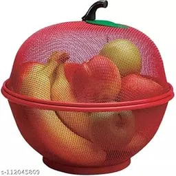 ARJ Apple Shape Net Fruits & Vegetables Basket for Kitchen, Fruit Basket with Net Cover, Fruit and Vegetable Stand Basket, Fruit Net Cover (Multi Colour) (Medium, 1)-image-86