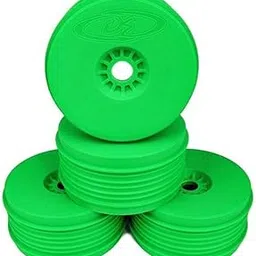 DE Racing PSB8G Speedline Plus Buggy wheels for 1/8 Buggy, Green image 1
