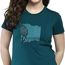 monte carlo Women's Printed Round Neck Top | Half Sleeve Casual Wear | Stylish & Comfortable | Everyday Top Wear for Women-picture-39