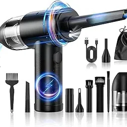 Aputue Compressed Air Duster, 2-in-1 Portable Air Blower, Electric Air Duster with 11 Attachments, Cordless Air Duster for Computer Keyboards, Camera, Car, Home Cleaning (51000RPM)-picture-38