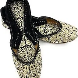 apni jutti Jet Loom, Punjabi Jutti, Embroidered Handmade Jutti for Women with Soft Leather and Double Cushion, Women Punjabi Jutti, Jutti for Women-picture-26