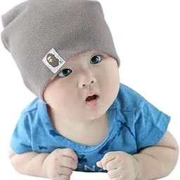syga Baby Cap Small Plain Stretchable Knitted Baby Cap for 6M - 5 Years-picture-11