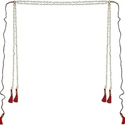 anuradha art jewellery Golden Colour Adorable Chain Mundavli|Maharashtrian Wedding Mundavalya for Unisex Adult For Groom & Bride (Pack of 1)-picture-12