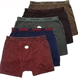 Viswak Mens Trunk Combo Pack of 5/Pure Cotton/with Pocket/Outer Elastic/Regular Fit-picture-21