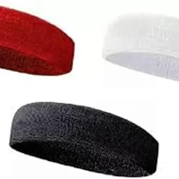 Cotton Sweat Bands for Men & Women – Unisex 3-Pack (Black, White, Red) | Stretchable| Perfect for Gym, Running, Yoga, Sports & Daily Workout | Fitness Wristbands for All Ages-image-49