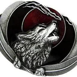 atorse 2xMen's Lady Vintage Style Western Wolf Pattern Belt Buckle Jeans Accessories-picture-28