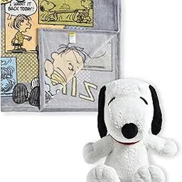 Mi Arcus Peanuts Baby New Born Essentials Gift Set Hamper Including Blanket & Snoopy Toy-image-47