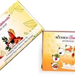 Blessed Shubhveda All in One Ayurvedic Soap | Herbal Bath Bar for Face & Body | Infused with Natural Herbs & Essential Oils | Skin Brightening, Moisturizing & Nourishing | Paraben Free | Unisex Daily Use-picture-50