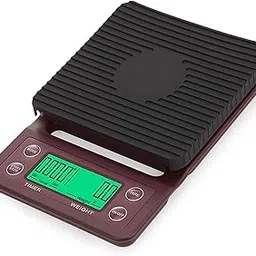 Inder Mini Digital Timer Coffee Scale 5kg/0.1g With LCD Display - High Precision Electronic Timer Drip Kitchen Scales for Kitchen/Home Use,Coffee/Food Weighing with Safety Silicone Pad (Brown)-picture-38