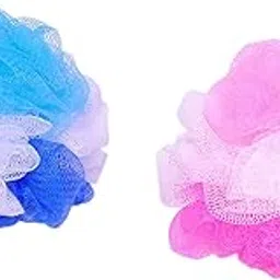 KRIWIN Set of 2 Bath Loofahs(Large Size) 45 grams (Pink & Blue)-picture-22