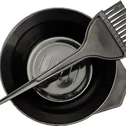 BUZON Hair Coloring Plastic Dye Brush and Mixing Bowl Hair Colouring Kit (1 Bowl + 1 Brush), 4 Cubic Feet, Black-picture-37