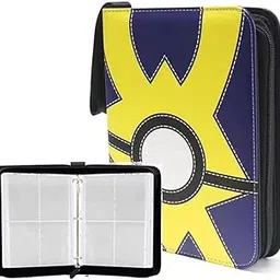 Alexvyan Navy Blue Poke-Mon Binder, Card Collector Album Holder for 400 Cards Cartoon Print Zipper Bag Trading Binder Card's Collection Bag Game Case Gift for Kids Boys Girls(50 * 4 * 2)-image-90
