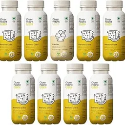 Overnight Oats with Vegan Protein | High Protein Oats Breakfast with Dietary Fibre | Just Add Milk | Ready in Minutes | No Preservatives | Banana Cake + Vanilla (Pack of 9, 50g Each)-picture-53