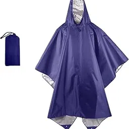 ZOOMELLA Rain Poncho with Hood Portable Reusable Rainwear for Men Women Adults |Other Camping, Hiking Clothing| Clothing-image-5