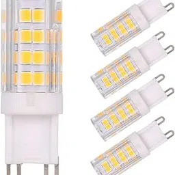 Decdeal 5W LED Corn Light Bulb 45W Halogen Bulb Equivalent Replacement 400LM 5 Pack G9 Base Holder Socket Warm White for Desk Lamp Cabinet Bedroom Living Room Restaurant Study Room-image-29