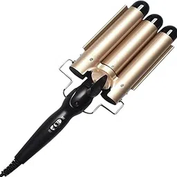 CALANDIS™ Electric Hair Waver Hair Curler 3 Barrel 2 Speed Temp Control Golden | Hair Care & Styling-picture-24