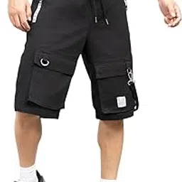 hubberholme Men Cotton Relaxed Fit Mid-Rise Knee Length Shorts 5-picture-30