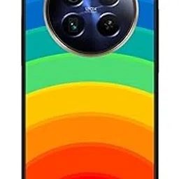 NDCOM for Realme 12 Pro Plus Back Cover | Realme 12 Pro Cover | Realme 12 Pro 5G Cover | Realme 12 Pro Back Cover Stylish | Half Circle Rainbow Printed Glass Case-image-84