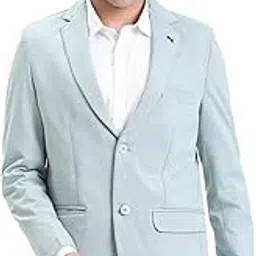 showoffff Men's Sea Green Single-Breasted Slim Fit Blazer-EX-3020_Seagreen-picture-10