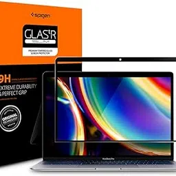 Spigen Tempered Glass Screen Protector [Glastr Slim] Designed For Macbook Pro 13 Inch (M1 / 2017-2021) / Macbook Air 13 Inch (M1 / 2018-2021) Laptop [9H Hardness]-picture-59