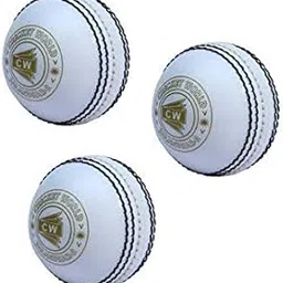 CW Spin All White PVC/Synthetic Sports Training Coaching Soft Incredible Swing Practice Cricket Balls Ideal For Men's/Youth/Senior Boys Standard Size By Cricket World Branded Balls Pure White Water Resistant Indoor/Outdoor Game Practice Training Ball Pack Of 3-image-2