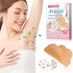 Antibacterial Underarm Sweat Pads - High Sweat Prevention & Deodorizing, Direct Stick for Stain Protection(28pcs)-image-0
