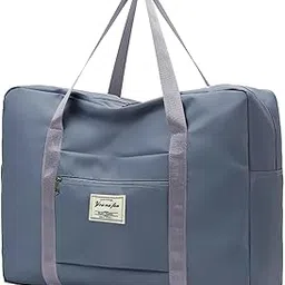 flywind Foldable Travel Bag Duffel Bag Tote Carry on Bag Luggage Duffle Sport Duffle Week-Ender Overnight for Men Women and Girls (Blue)-picture-40