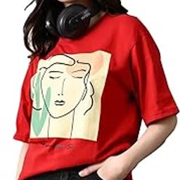 urban trees Women's Printed Round Neck T Shirt | 3/4 Sleeve Casual T Shirt for Women-picture-0