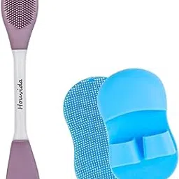 Silicone Face Mask Applicator & Face Scrubber Set – Dual-Ended Brush & Gentle Exfoliating Pads for Deep Cleansing & Skincare (Pack of 1 Each)-picture-35