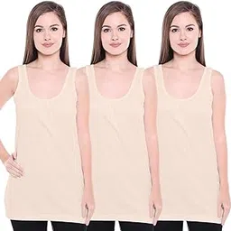 bodycare Women's Pack Of 3 Mid Length Loose Fit Camisole E64-picture-15