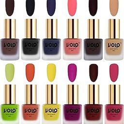 Volo Velvet Dull Matte Nail Polish Combo in Wholesale Rate(Chocolate Brown, Black, Russian Navy Blue, Dark Peach, Dark Wine, Skin Nude, Parrot Green, Orange, Yellow 96 ml) Pack of 12-picture-35