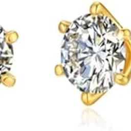 uspto Solitaire Earrings Gold Pure & Real Moissanite Stone Original Certified Asli Heere Ka Tops Aaa+++ Top High Grade D Color Attractive Round Shape Ear Studs मोइसानाइट डायमंड इयररिंग सोने का-picture-46