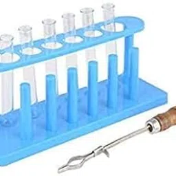 SPYLX Borosilicate Glass Test Tube 15X125MM with Test Tube Stand & Test Tube Holder. Combo Pack of 8-picture-25