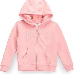 U.S. POLO ASSN. Girl's Cotton Hooded Neck Sweatshirt-picture-12