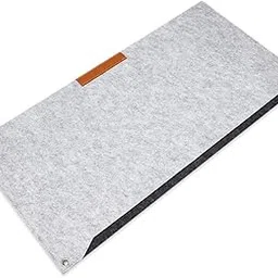 OON Computer/Laptop Mousepad Desktop Mat Table Organizer Extended Game Mouse Pad Double Storage Pouch Non-Slip, 25"x13", Felt Grey-picture-19
