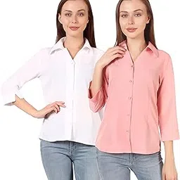 cinderella the creations factory Trendy Formal Women and Girls Shirt S Size Pack of 2-picture-46