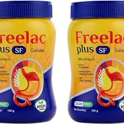 Freelac Plus SF Laxative Granules for Constipation 100g (Pack of 2) | Sugar-Free & Ayurvedic Remedy | High Fiber Blend for Regular Bowel Movements & Digestion | Non-Habit Forming Laxative-image-49