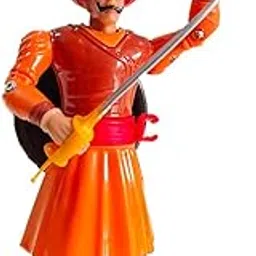 Nirman Toys - Swarajyache Shiledar - The True Super Hero - 6 Inch Tall Action Figure with Accessories (Pant Pratinidhi, Orange)-picture-42